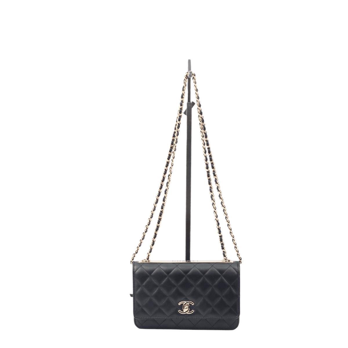 Chanel Chanel Trendy WOC Black Lambskin GHW (Full Set)