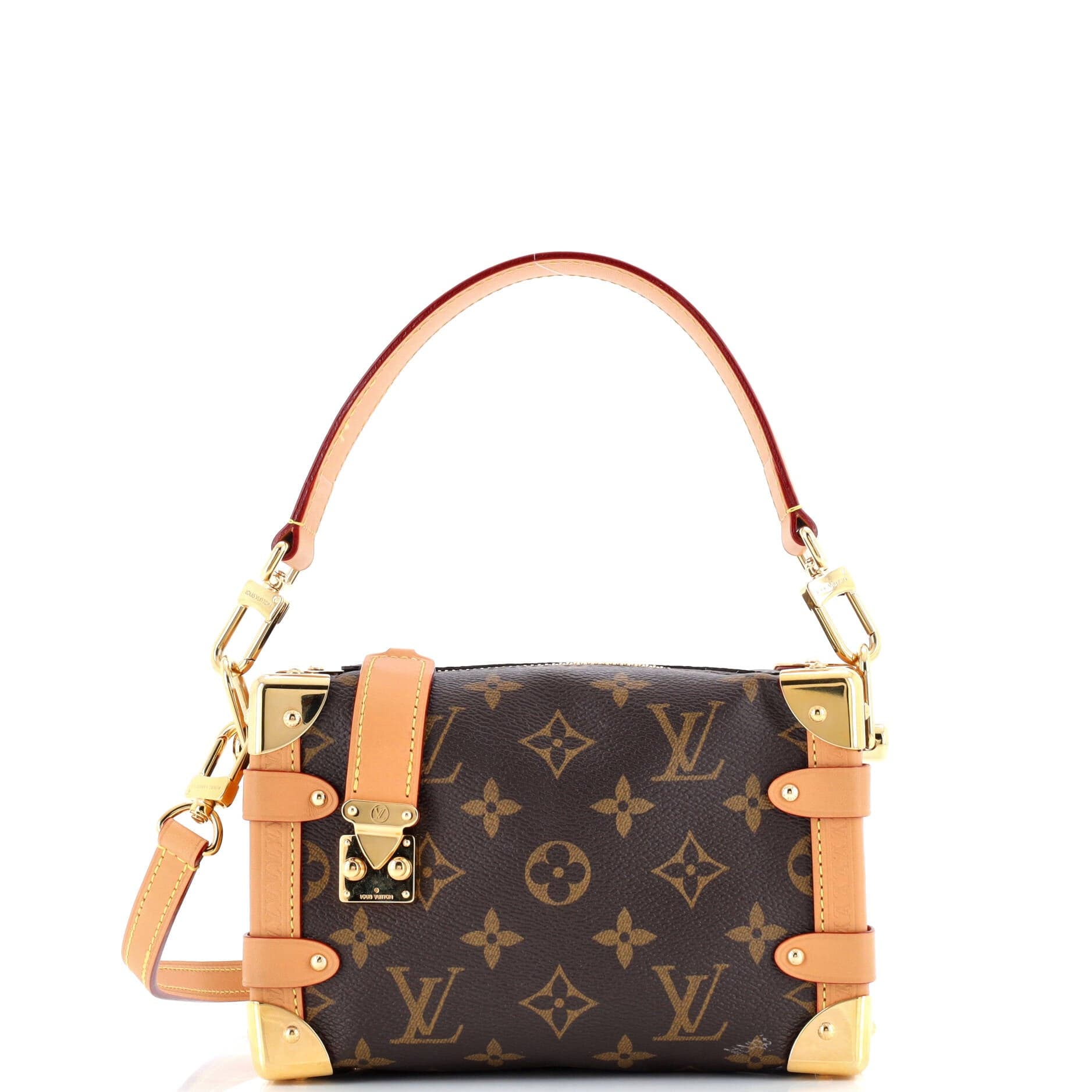 Louis Vuitton Side Trunk Handbag Monogram Canvas PM
